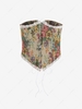 Haut Corset Sous-Poitrine en Jacquard avec Lacets Motif Floral S Café