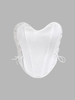 Haut Corset Soyeux à Lacets S Blanc