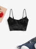 Haut Corset Soyeux à Lacets S Noir