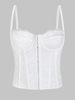 Haut Corset Style Lingerie en Dentelle à Armature Xs Blanc