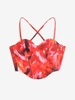 Haut Corset Teinté à Lacets S Rouge