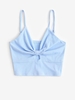 Haut Court en Jersey avec Nœud Papillon S Bleu clair