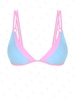 Haut de Bikini à Double Bretelle Anneau en O M Bleu clair