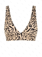 Haut de Bikini à Imprimé Abstrait M Café lumière