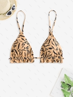 Haut de Bikini à Imprimé Animal à Volants L Café lumière