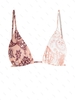 Haut de Bikini à Imprimé Ethnique en Deux Couleurs S Café