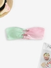 Haut de Bikini Bandeau Bicolore M Vert clair