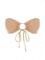 Haut de Bikini Bandeau Texturé L Café lumière