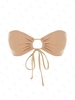 Haut de Bikini Bandeau Texturé S Café lumière