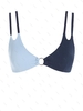 Haut de Bikini Bicolore Anneau en O M Bleu clair