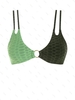 Haut de Bikini Bicolore Anneau en O M Vert