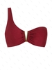 Haut de Bikini Brillant à Armature en V M Rouge