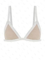 Haut de Bikini Contrasté à Paillette S Café lumière