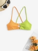 Haut de Bikini Croisé Bague en O S Multi a