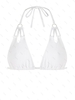 Haut de Bikini Côtelé à Bretelle S Blanc