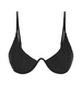 Haut de Bikini Côtelé M Noir