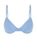 Haut de Bikini Côtelé Métallique à Armature M Bleu clair