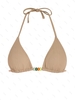 Haut de Bikini Côtelé Perlé M Café lumière