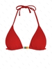 Haut de Bikini Côtelé Perlé M Rouge