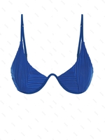 Haut de Bikini Côtelé S Bleu profond