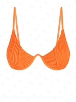 Haut de Bikini Côtelé S Orange