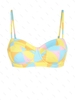 Haut de Bikini en Blocs de Couleurs à Armature L Jaune