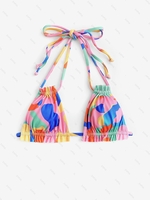 Haut de Bikini en Blocs de Couleurs à Volants M Multi a