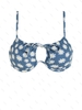 Haut de Bikini Fleuri L Bleu