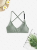Haut de Bikini Métallique Brillant L Vert clair