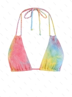 Haut de Bikini Plissé Teinté à Col Relevé M Multi a