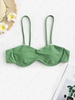 Haut de Bikini Rembourré à Armature en Couleur Unie M Vert
