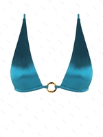 Haut de Bikini Soyeux en O M Bleu profond