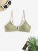 Haut de Bikini Texturé à Armature en V S Vert clair