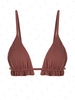 Haut de Bikini Texturé à Volants L Café