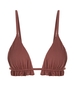 Haut de Bikini Texturé à Volants M Café