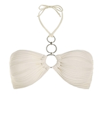 Haut de Bikini Texturé Bague en O en Jacquard S Café lumière