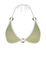 Haut de Bikini Texturé Bague en O L Vert clair