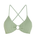 Haut de Bikini Texturé Bague en O S Vert