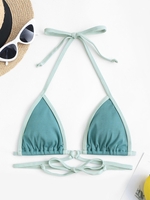 Haut de Bikini Texturé Côtelé S Vert