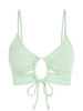 Haut de Bikini Texturé Noué L Vert clair