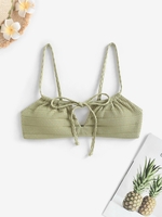Haut de Bikini Texturé Noué S Vert clair