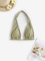 Haut de Bikini Texturé Noué S Vert clair