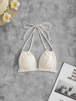 Haut de Bikini Texturé S Jaune clair