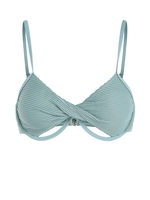 Haut de Bikini Texturé Tordu M Vert clair