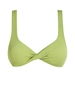 Haut de Bikini Texturé Torsadé M Vert clair