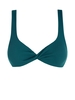 Haut de Bikini Texturé Torsadé S Vert profond