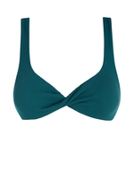 Haut de Bikini Texturé Torsadé S Vert profond