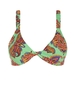 Haut de Bikini Tordu à Imprimé Fleuri Elastique L Vert clair