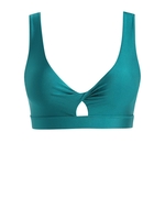 Haut de Bikini Tordu Brillant de Grande Taille Xl Bleu