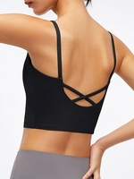 Haut de Sport avec Dos Croisé Respirant S Noir